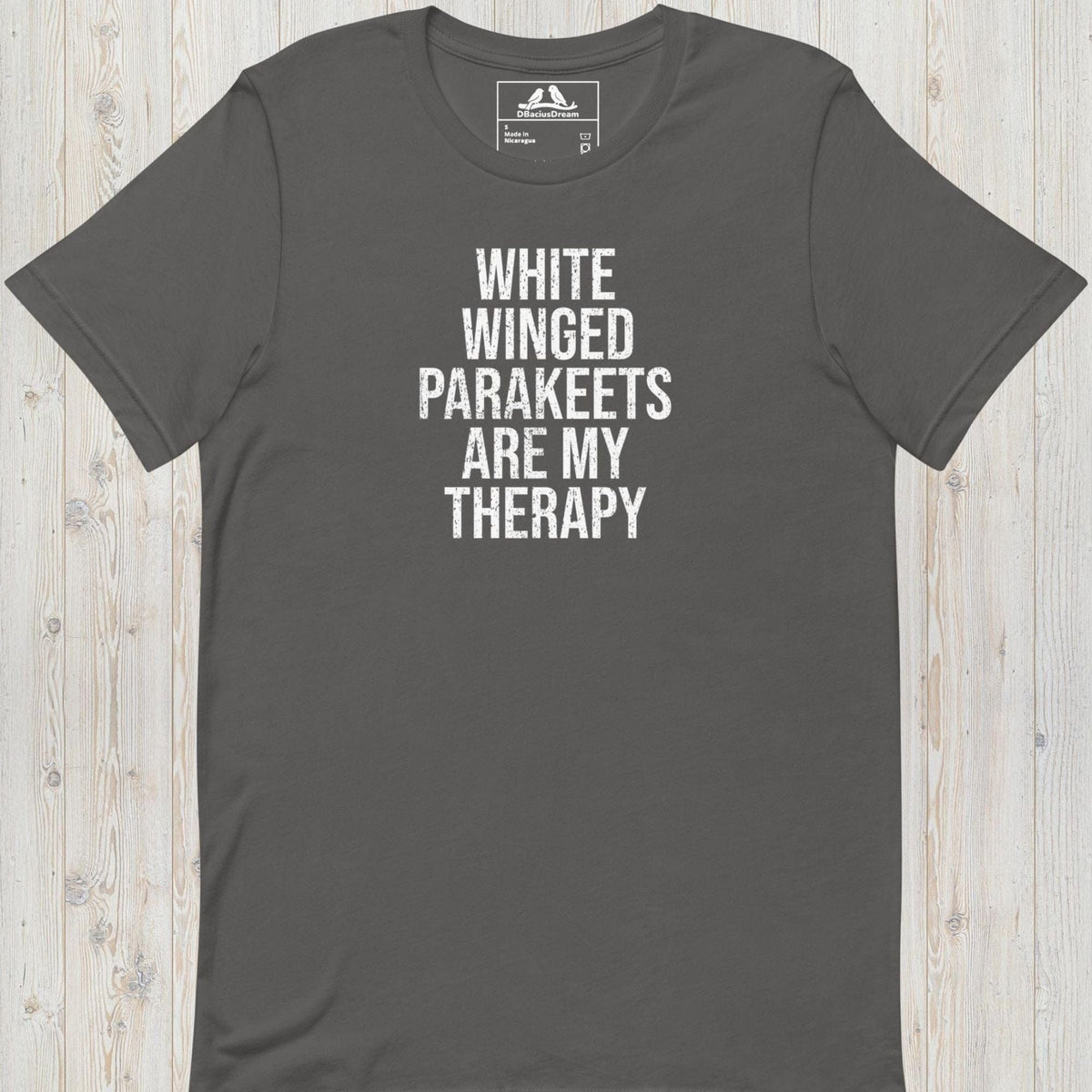 White Winged Parakeets Are My Therapy Unisex t-shirt