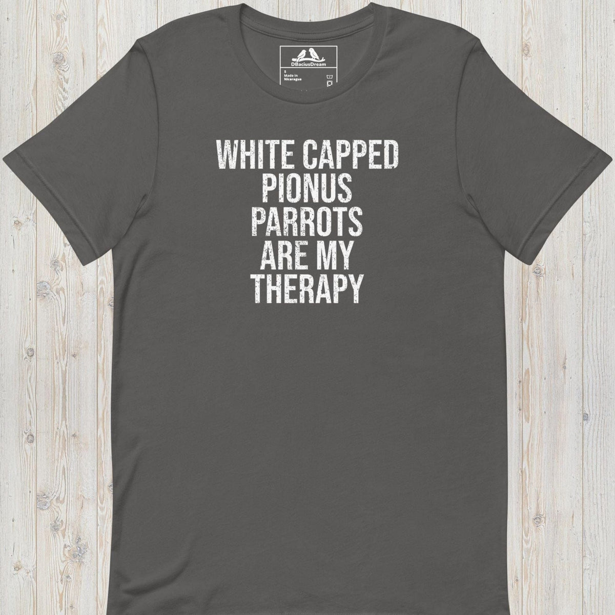 White Capped Pionus Parrots Are My Therapy Unisex t-shirt