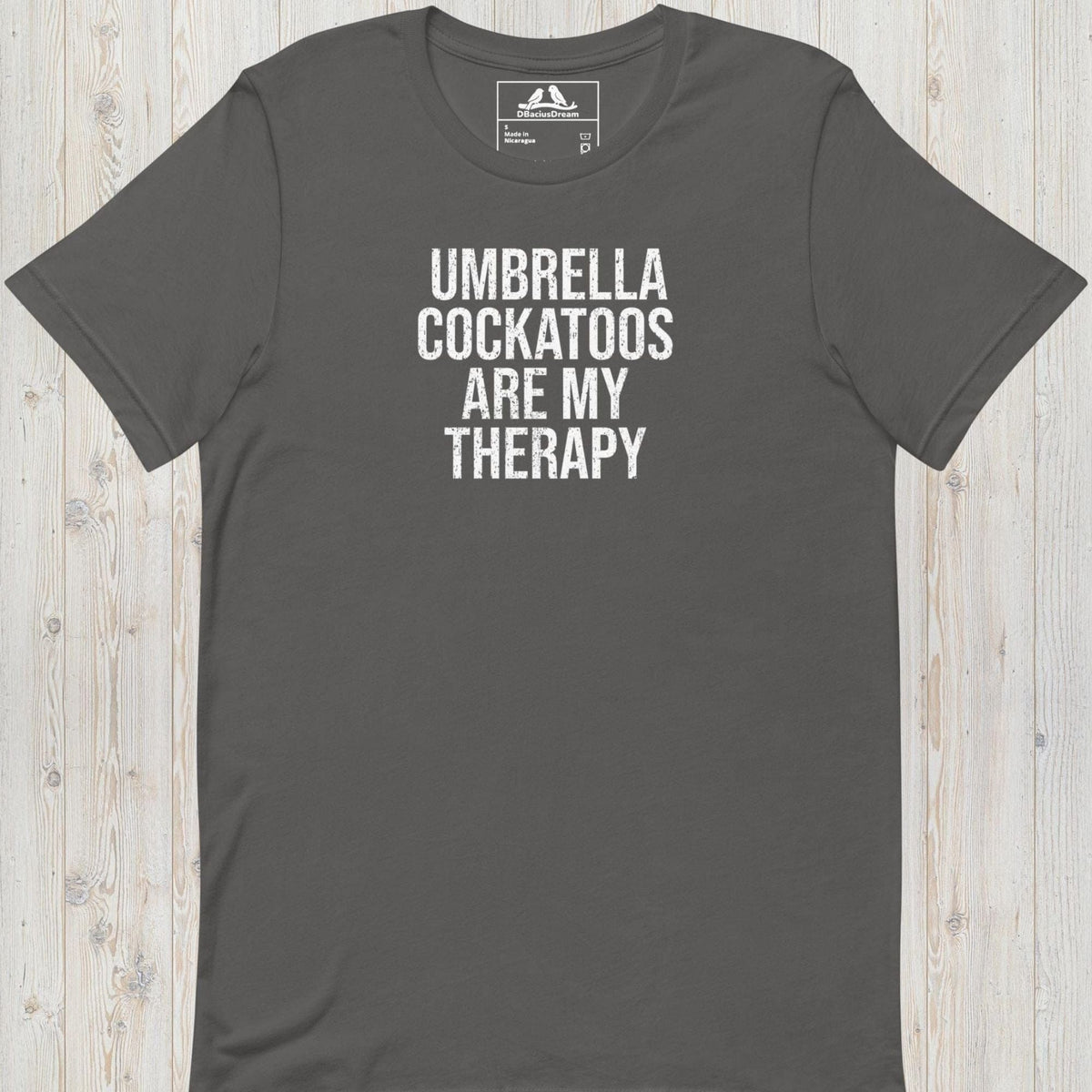 Umbrella Cockatoos Are My Therapy Unisex t-shirt
