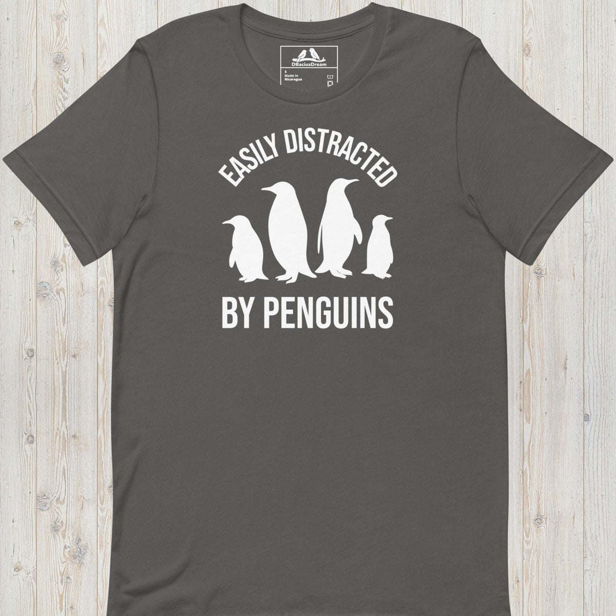 Easily Distracted By Penguins Unisex t-shirt