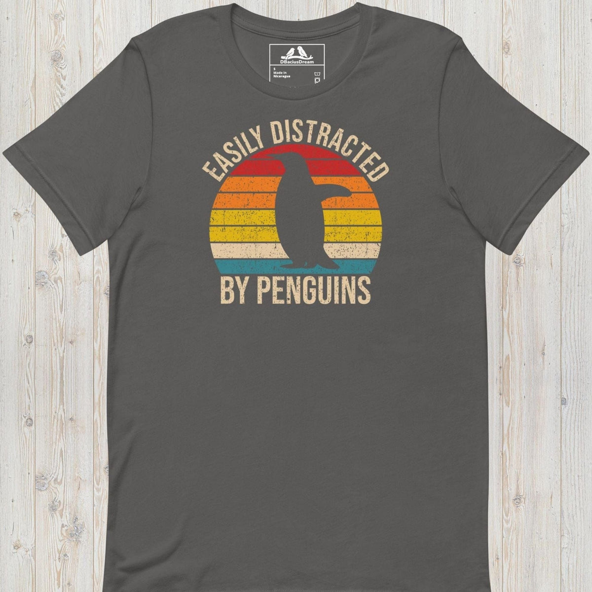 Easily Distracted By Penguins Unisex t-shirt