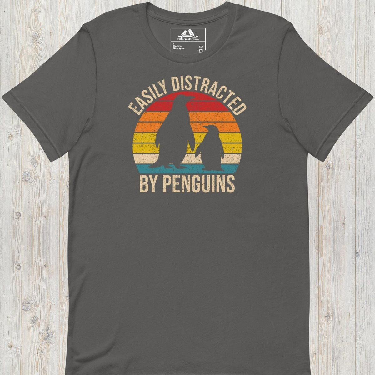 Easily Distracted By Penguins Unisex t-shirt