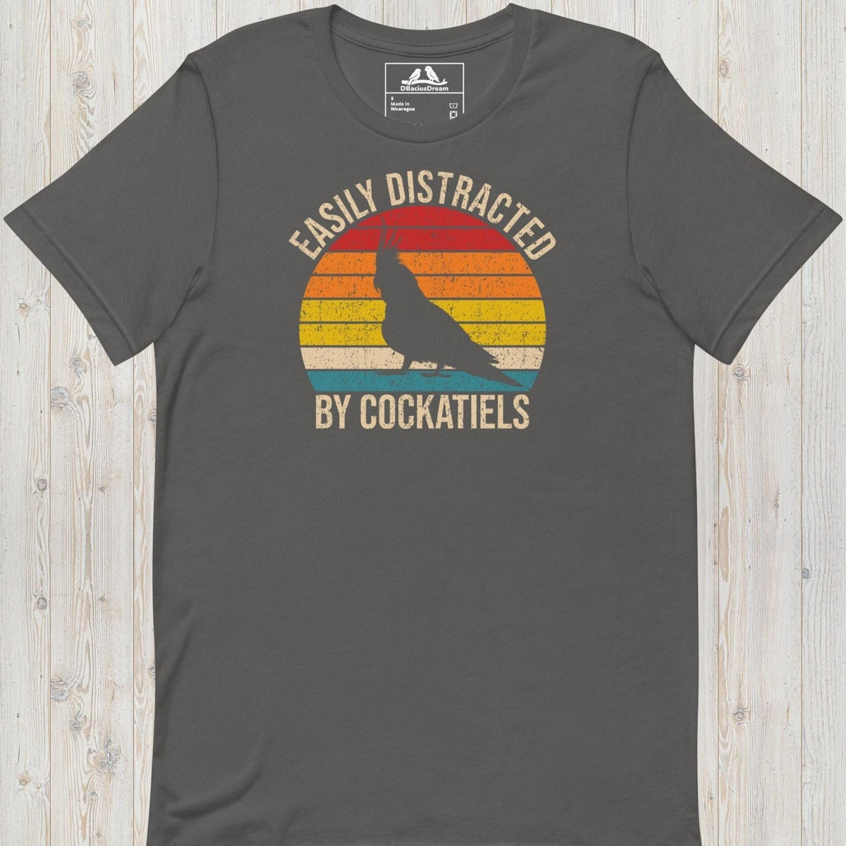 Easily Distracted By Cockatiels Unisex t-shirt