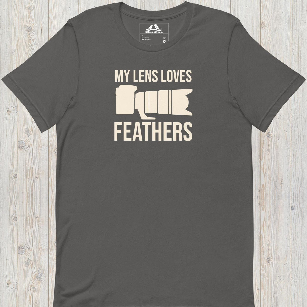 My Lens Loves Feathers Unisex t-shirt