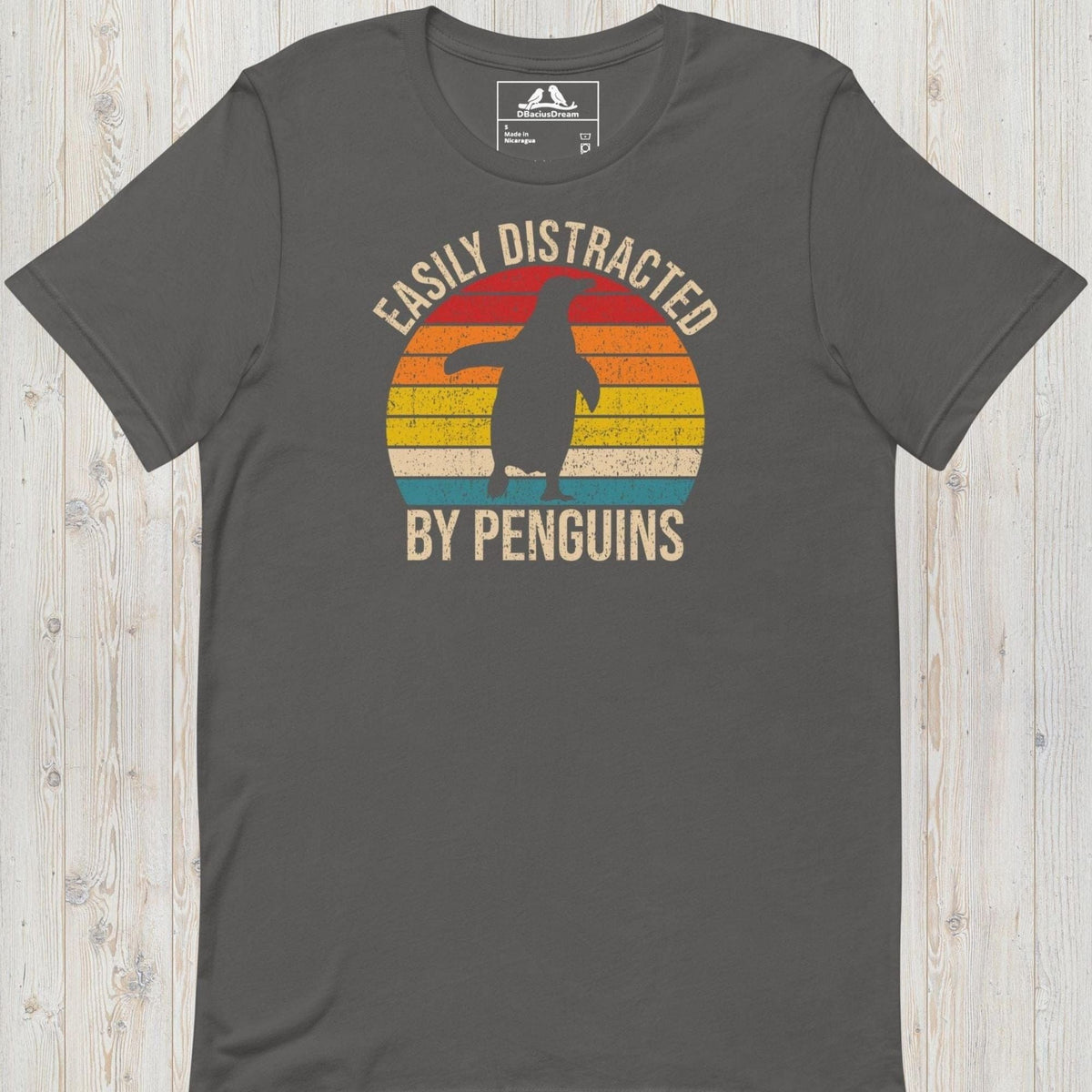 Easily Distracted By Penguins Unisex t-shirt