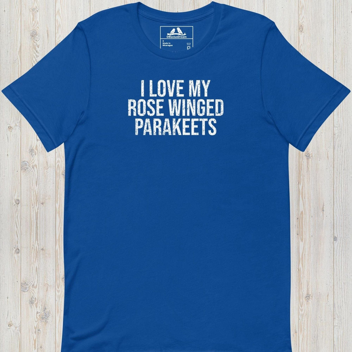 I Love My Rose Winged Parakeets Unisex t-shirt