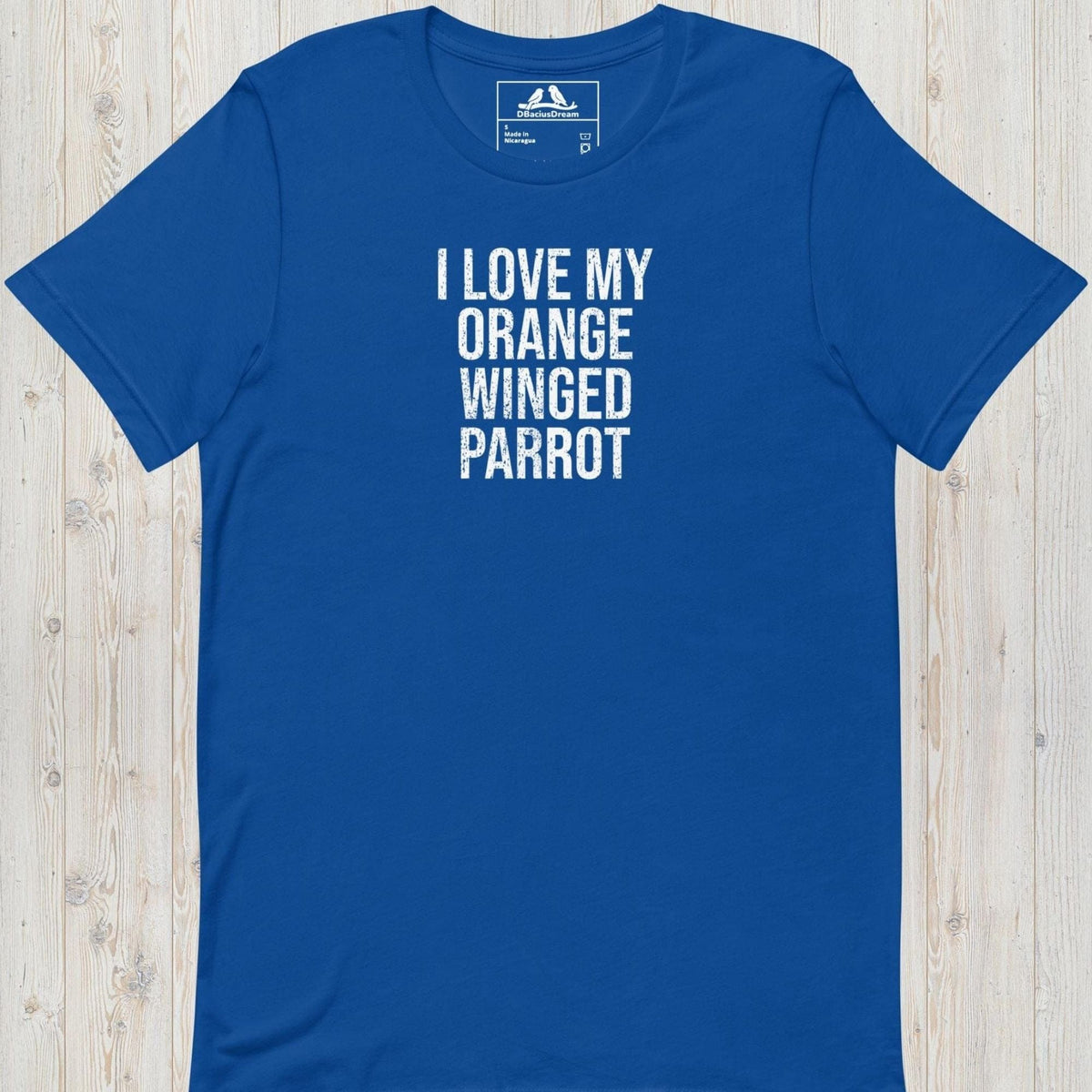 I Love My Orange Winged Parrot Unisex t-shirt