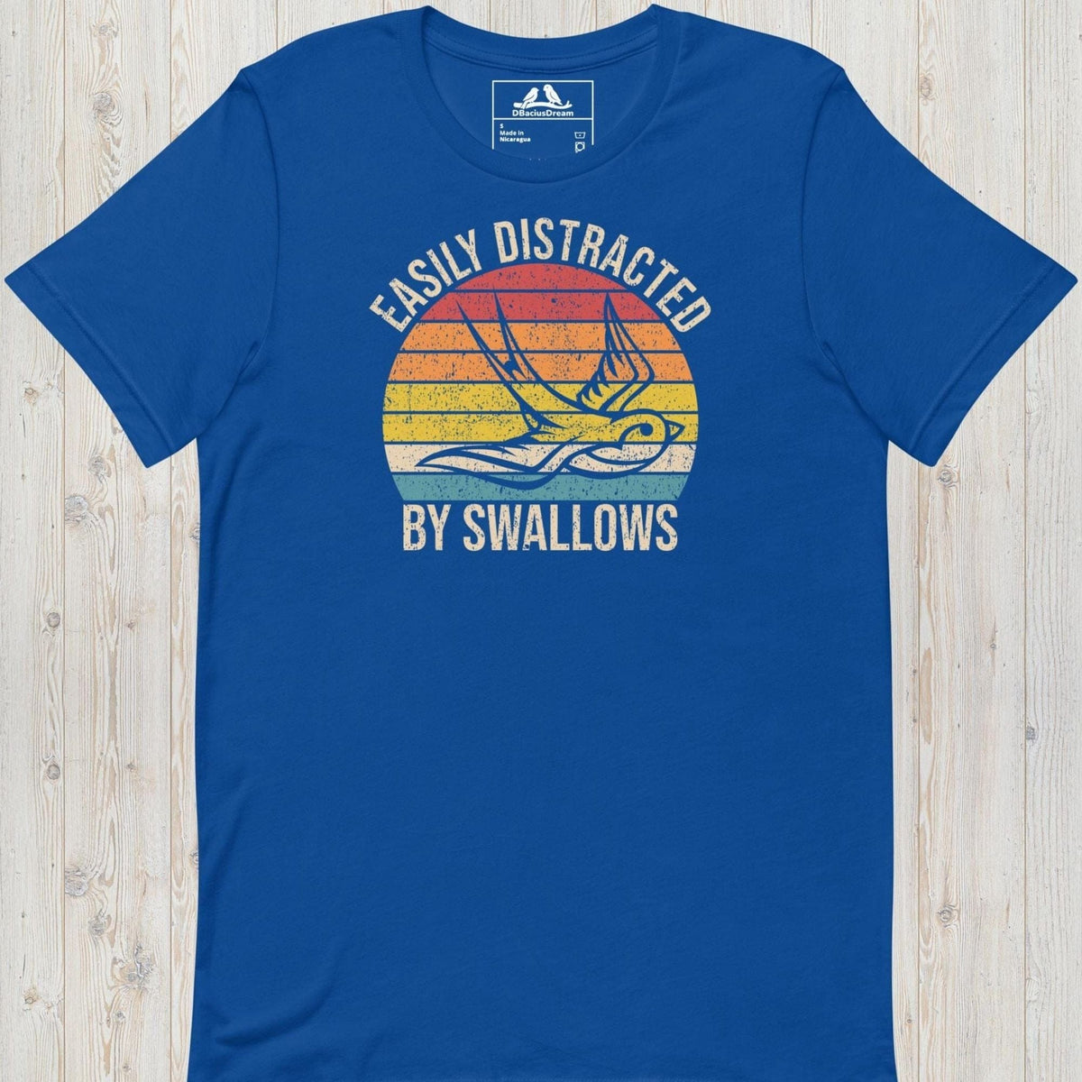Easily Distracted By Swallows Unisex t-shirt