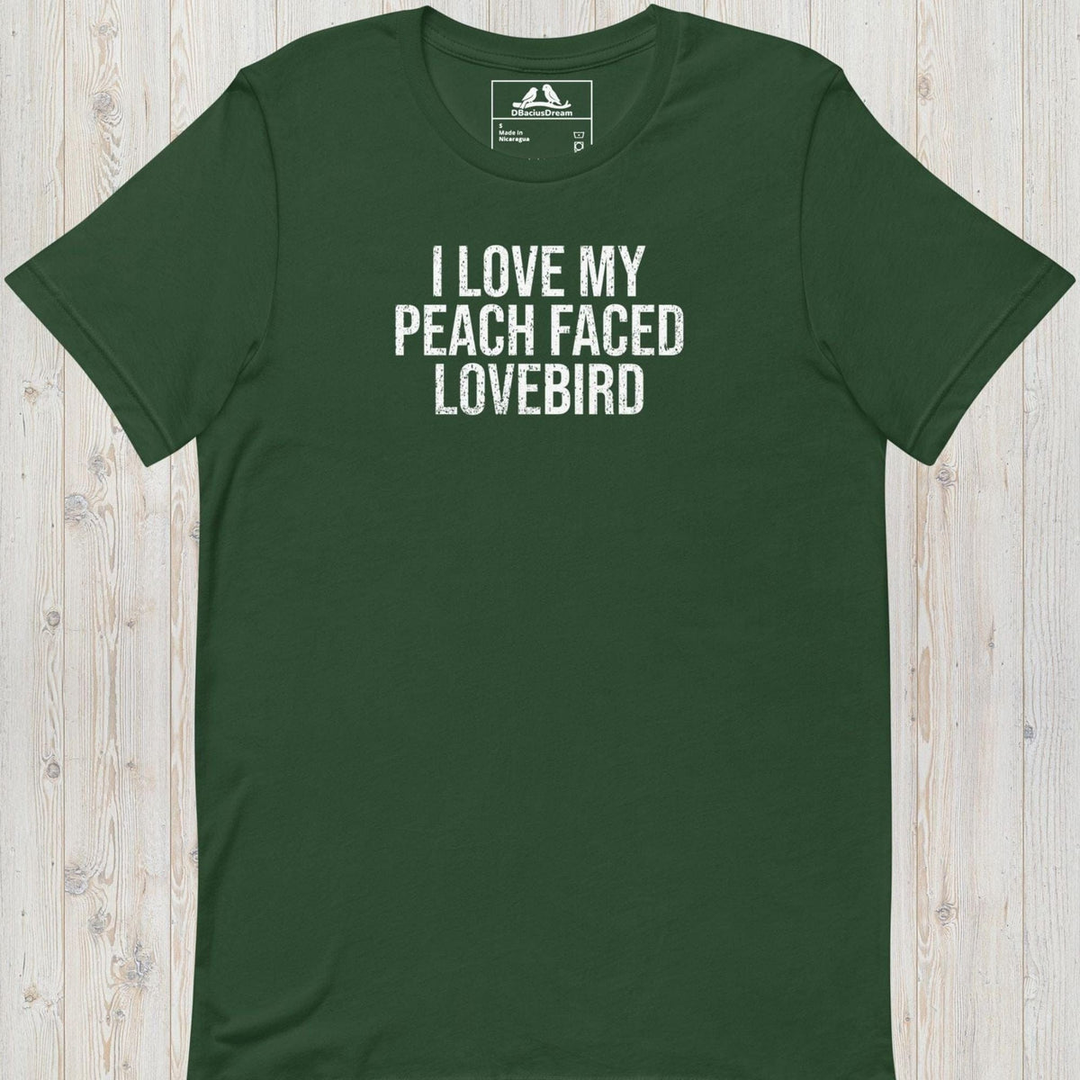 I Love My Peach Faced Lovebird Unisex t-shirt