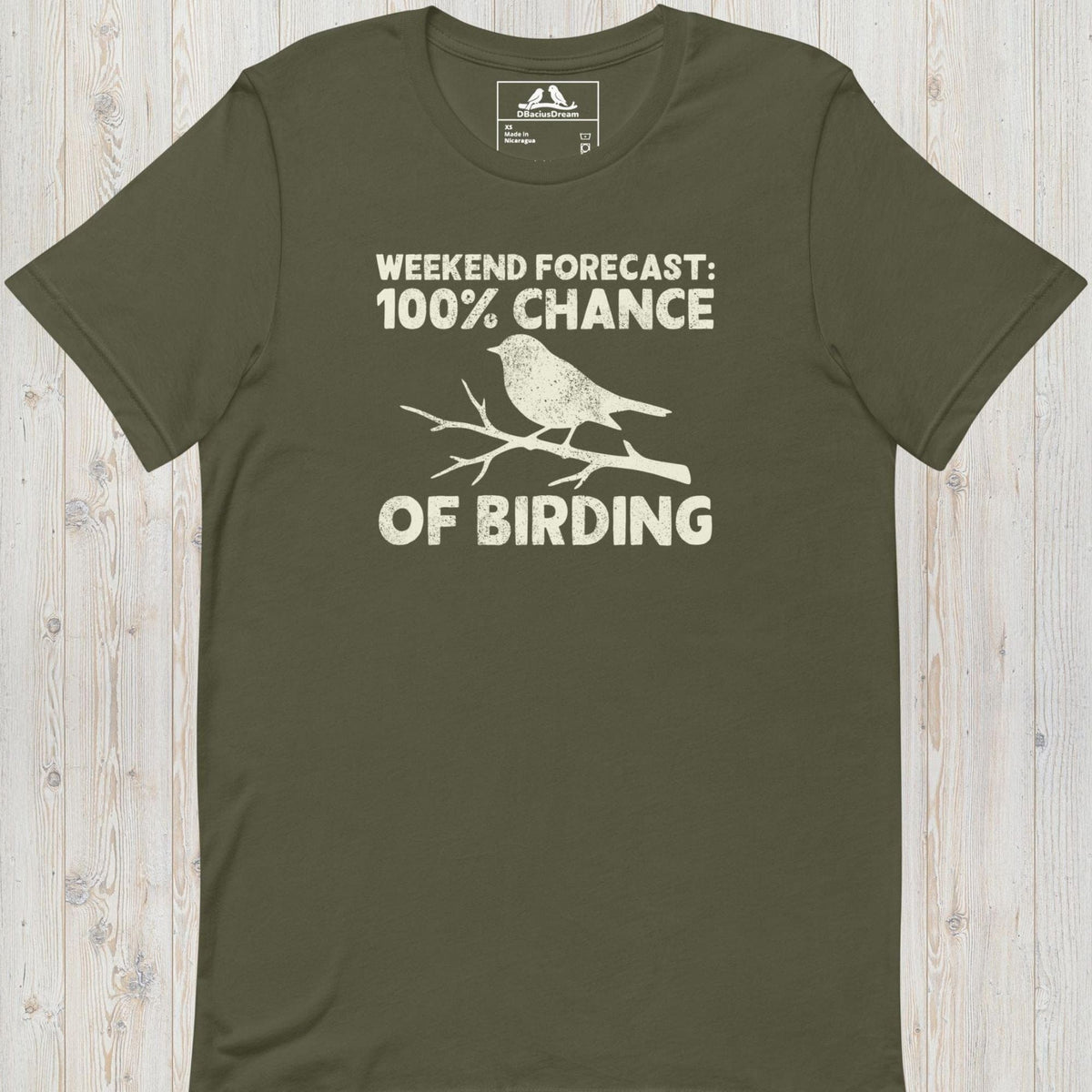 Weekend Forecast: 100% Chance Of Birding Unisex t-shirt