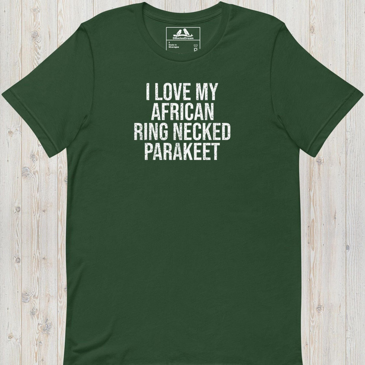 I Love My African Ring Necked Parakeet Unisex t-shirt