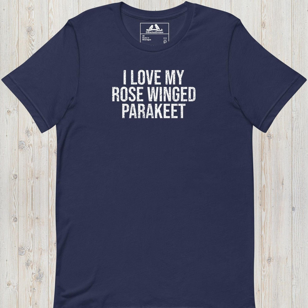 I Love My Rose Winged Parakeet Unisex t-shirt