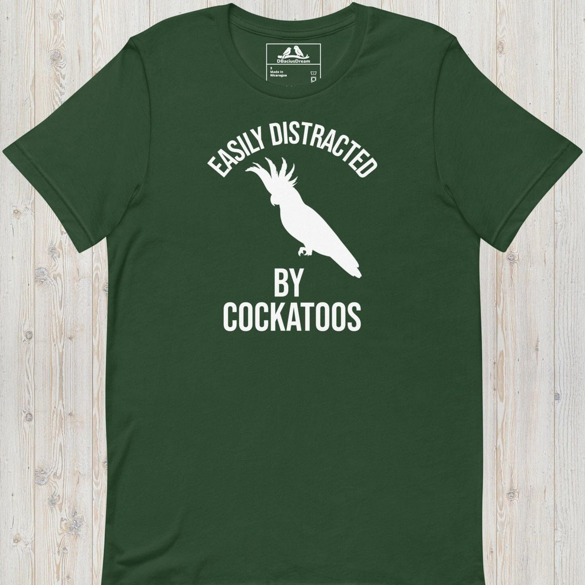 Easily Distracted By Cockatoos Unisex t-shirt