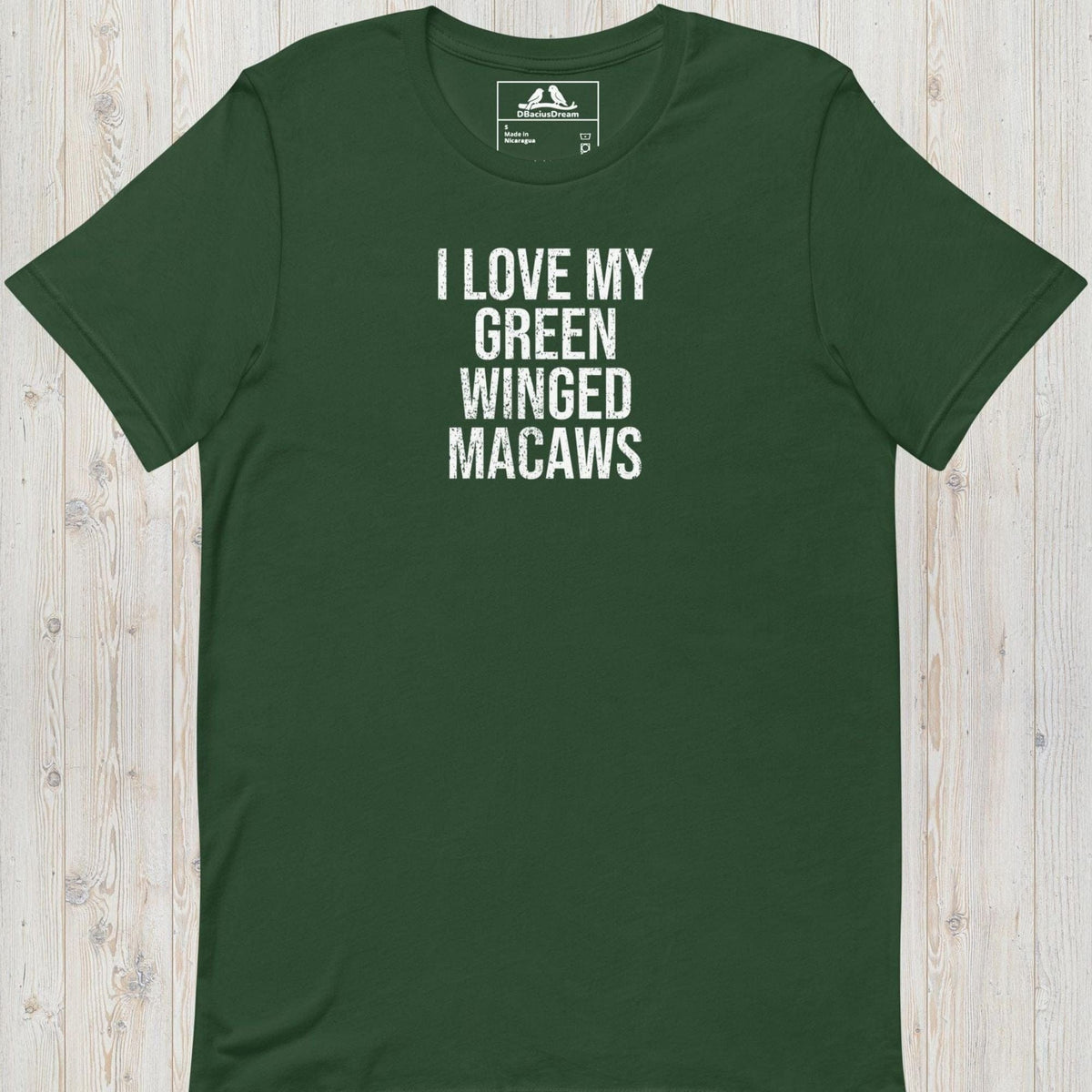 I Love My Green Winged Macaws Unisex t-shirt