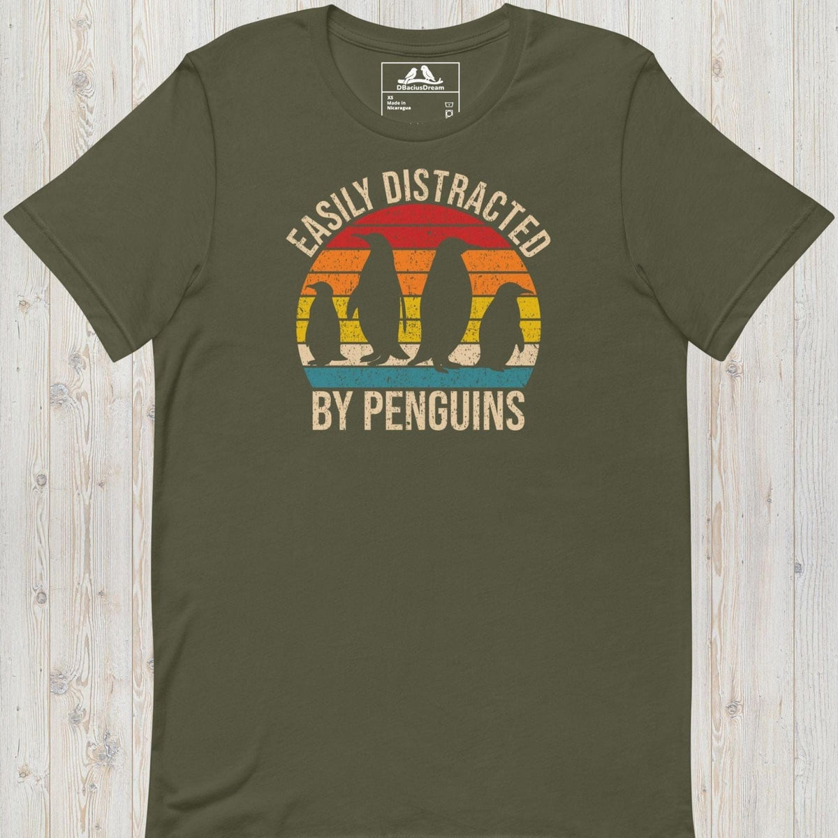 Easily Distracted By Penguins Unisex t-shirt