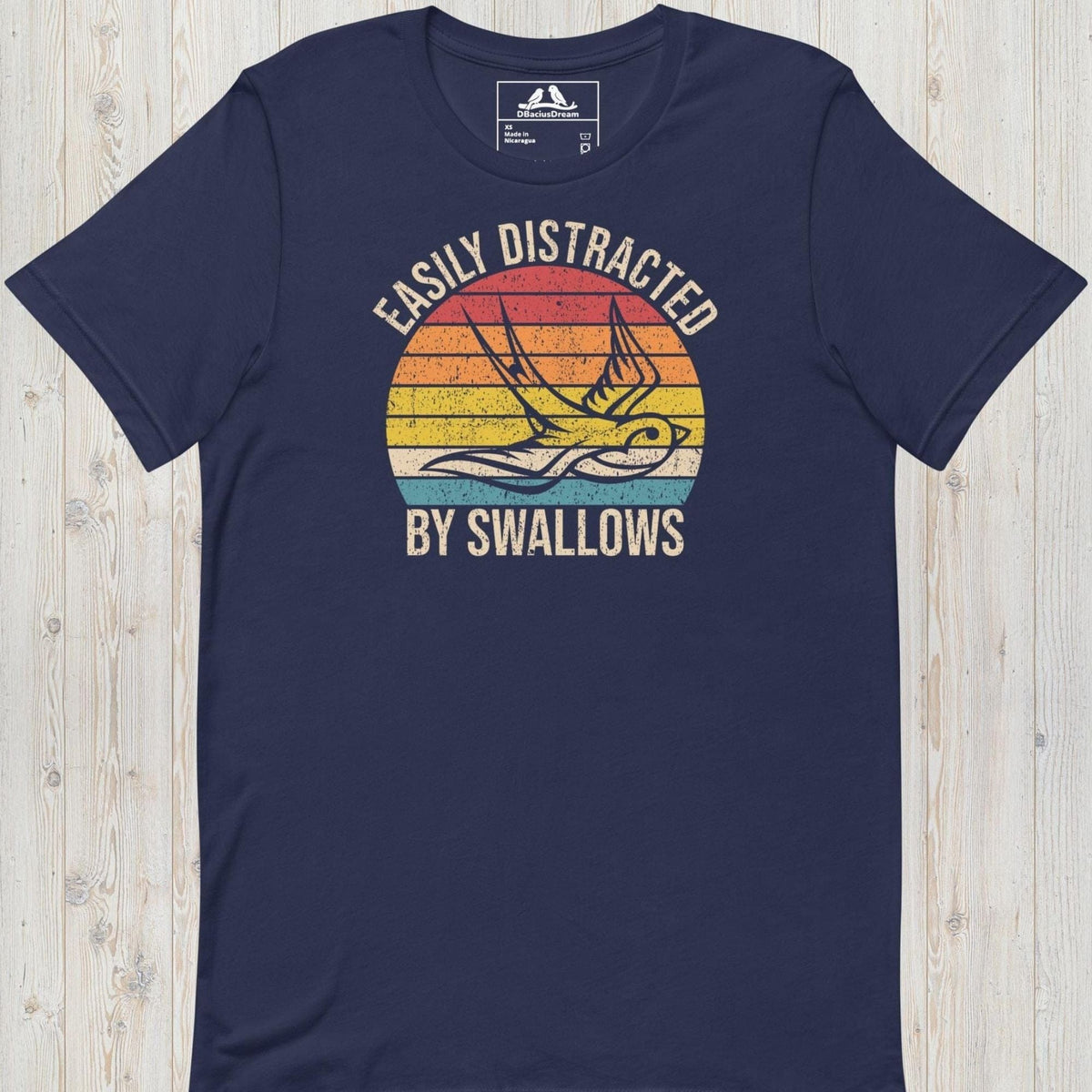 Easily Distracted By Swallows Unisex t-shirt