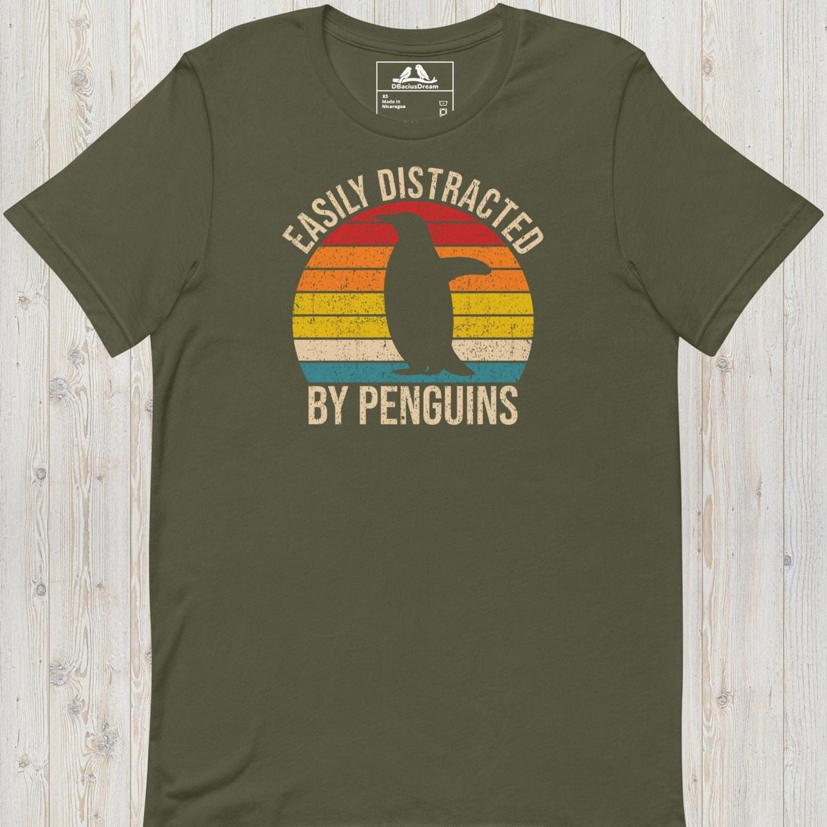 Easily Distracted By Penguins Unisex t-shirt