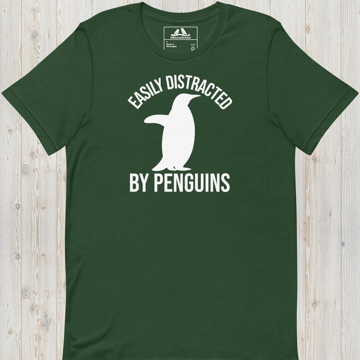 Easily Distracted By Penguins Unisex t-shirt