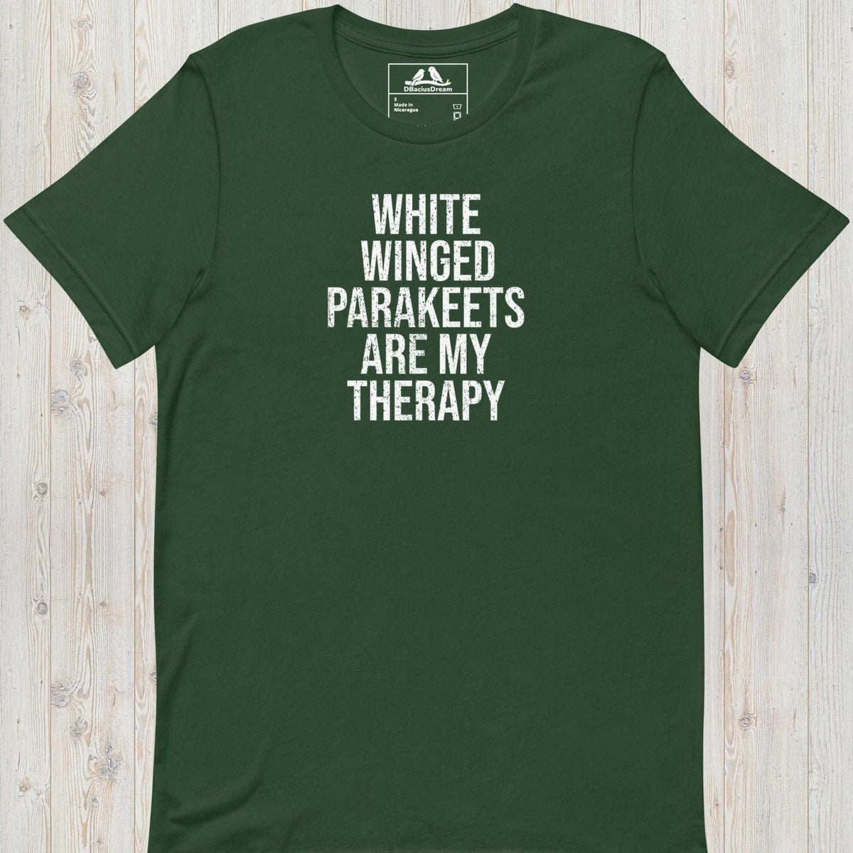 White Winged Parakeets Are My Therapy Unisex t-shirt
