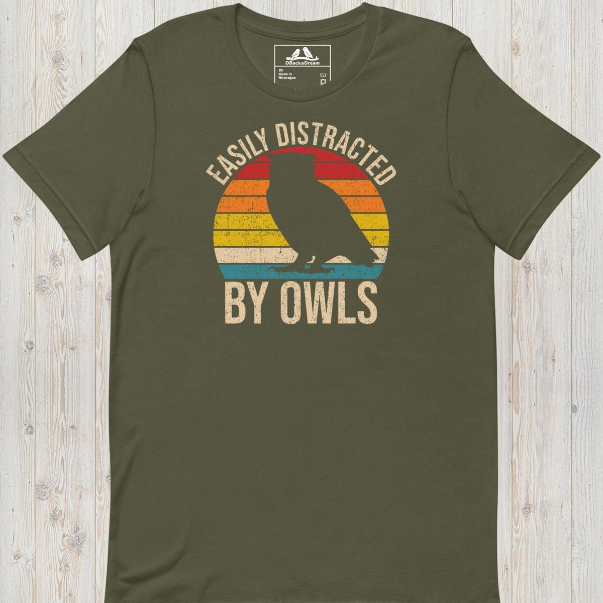Easily Distracted By Owls Unisex t-shirt