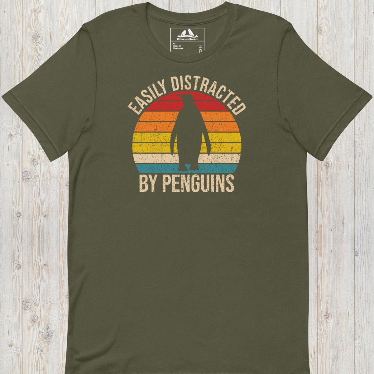 Easily Distracted By Penguins Unisex t-shirt