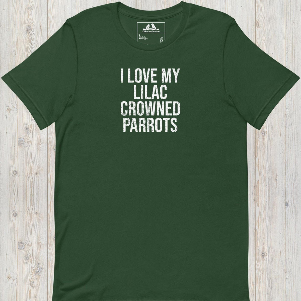 I Love My Lilac Crowned Parrots Unisex t-shirt