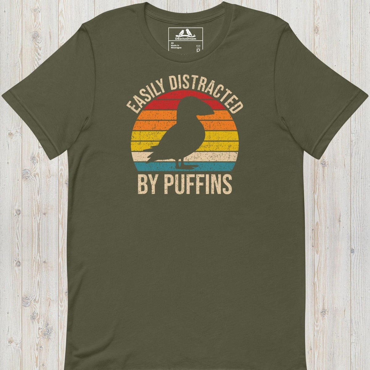 Easily Distracted By Puffins Unisex t-shirt