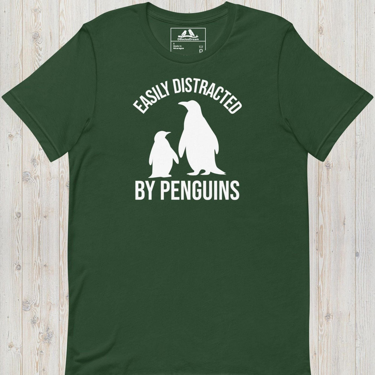 Easily Distracted By Penguins Unisex t-shirt