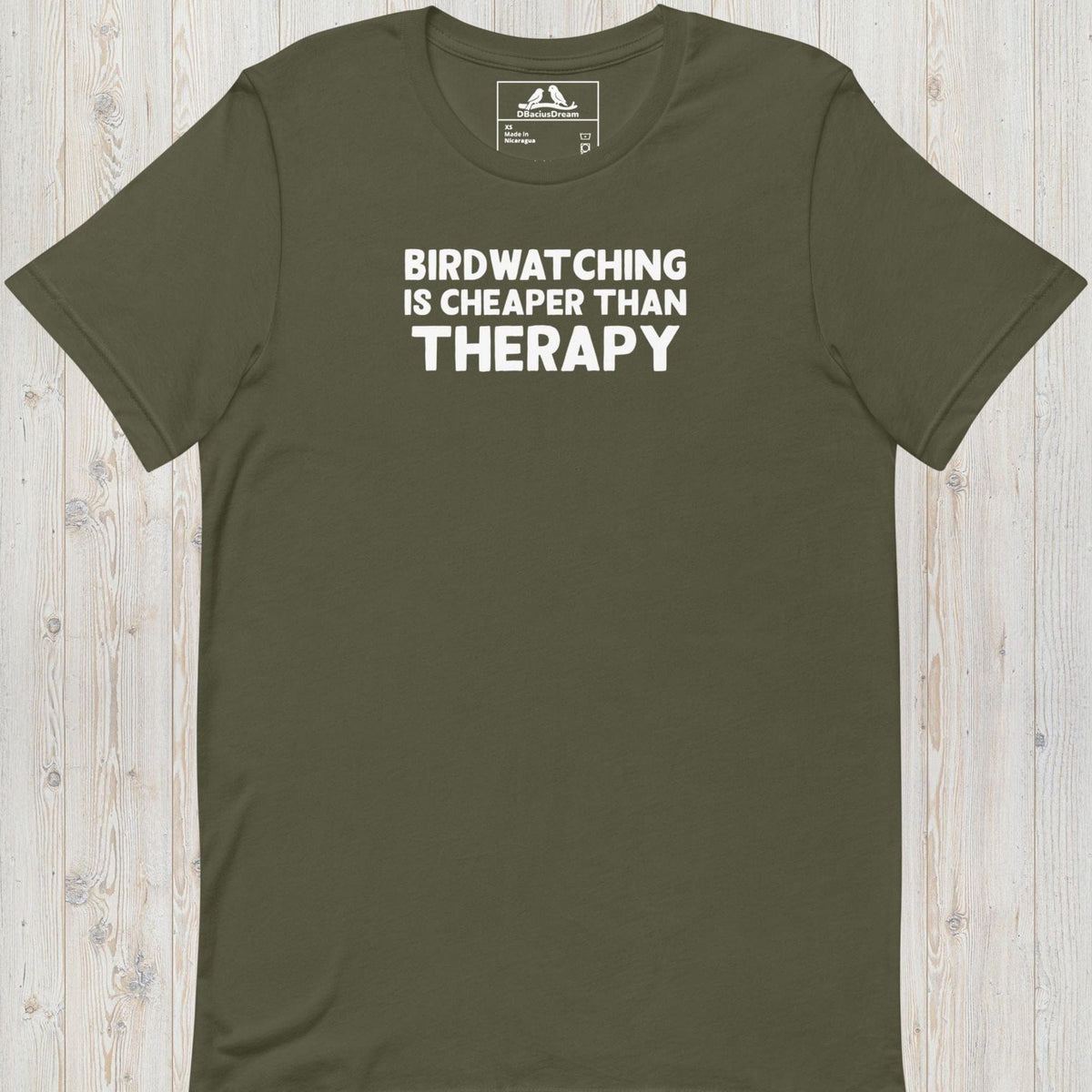 Birdwatching Is Cheaper Than Therapy Unisex t-shirt