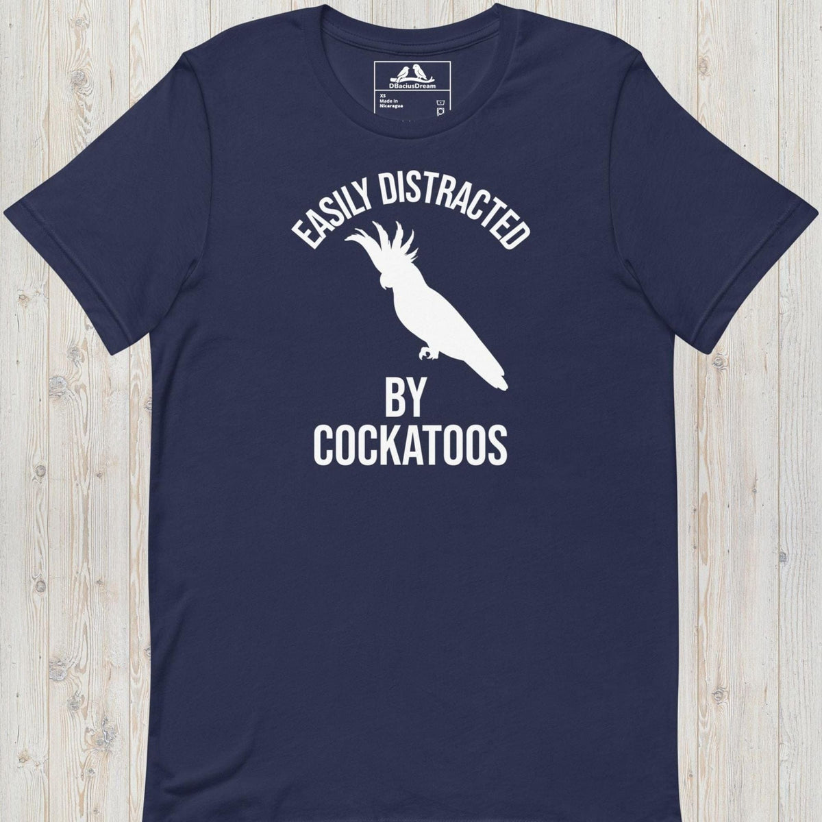 Easily Distracted By Cockatoos Unisex t-shirt