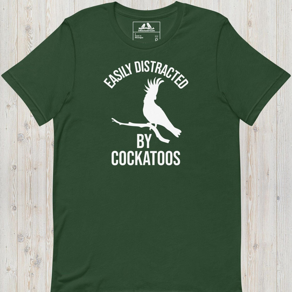 Easily Distracted By Cockatoos Unisex t-shirt