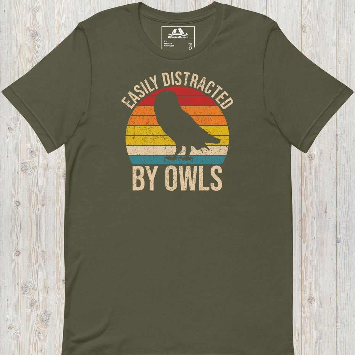 Easily Distracted By Owls Unisex t-shirt