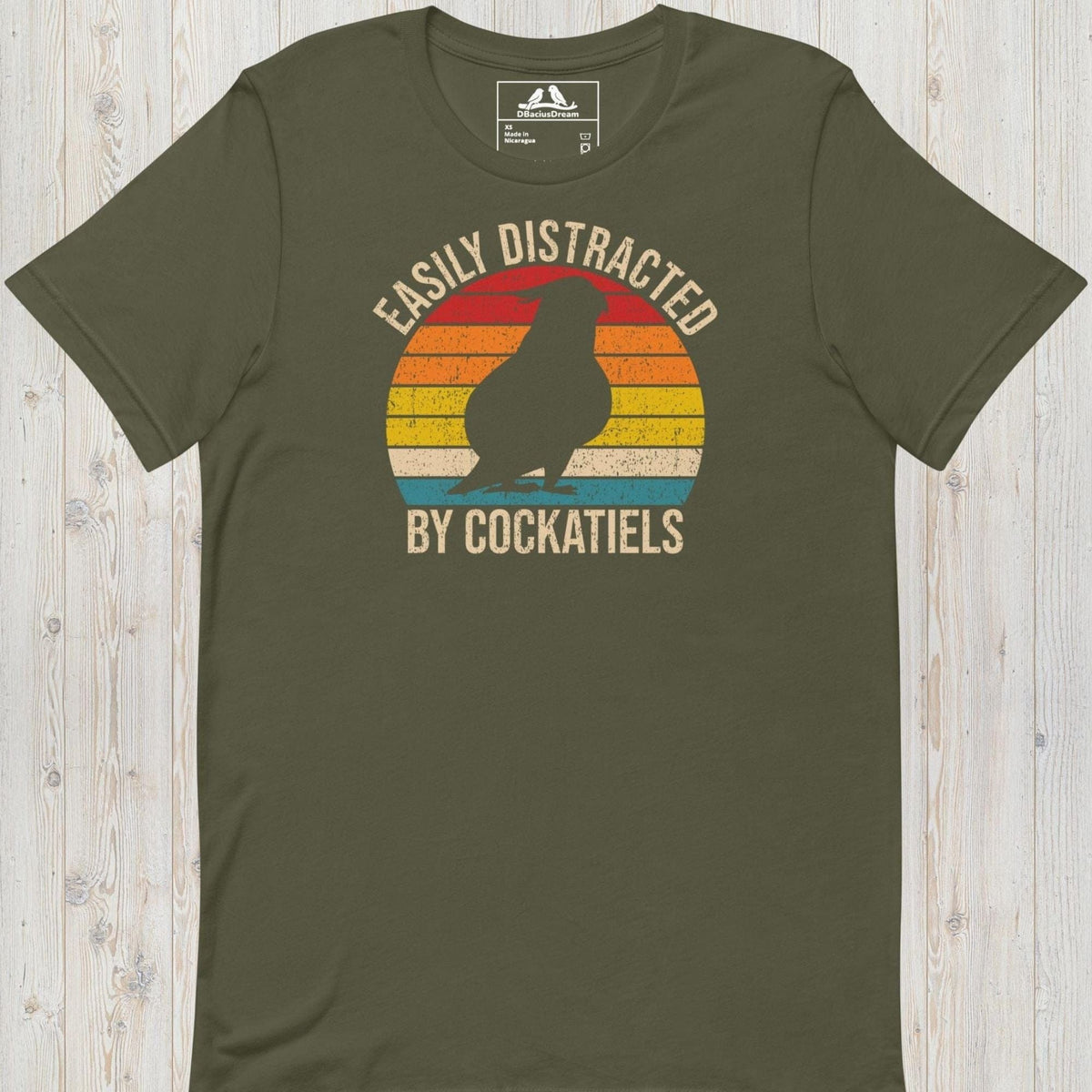 Easily Distracted By Cockatiels Unisex t-shirt
