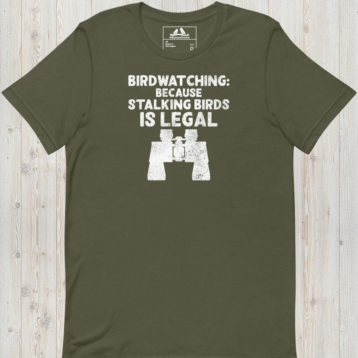 Birdwatching: Because Stalking Birds Is Legal Unisex t-shirt