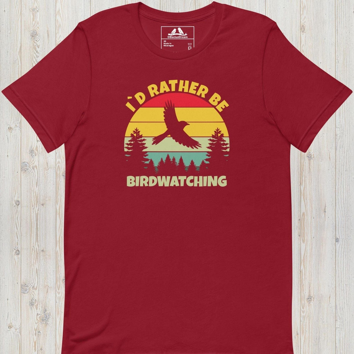 I´d Rather Be Birdwatching Unisex t-shirt