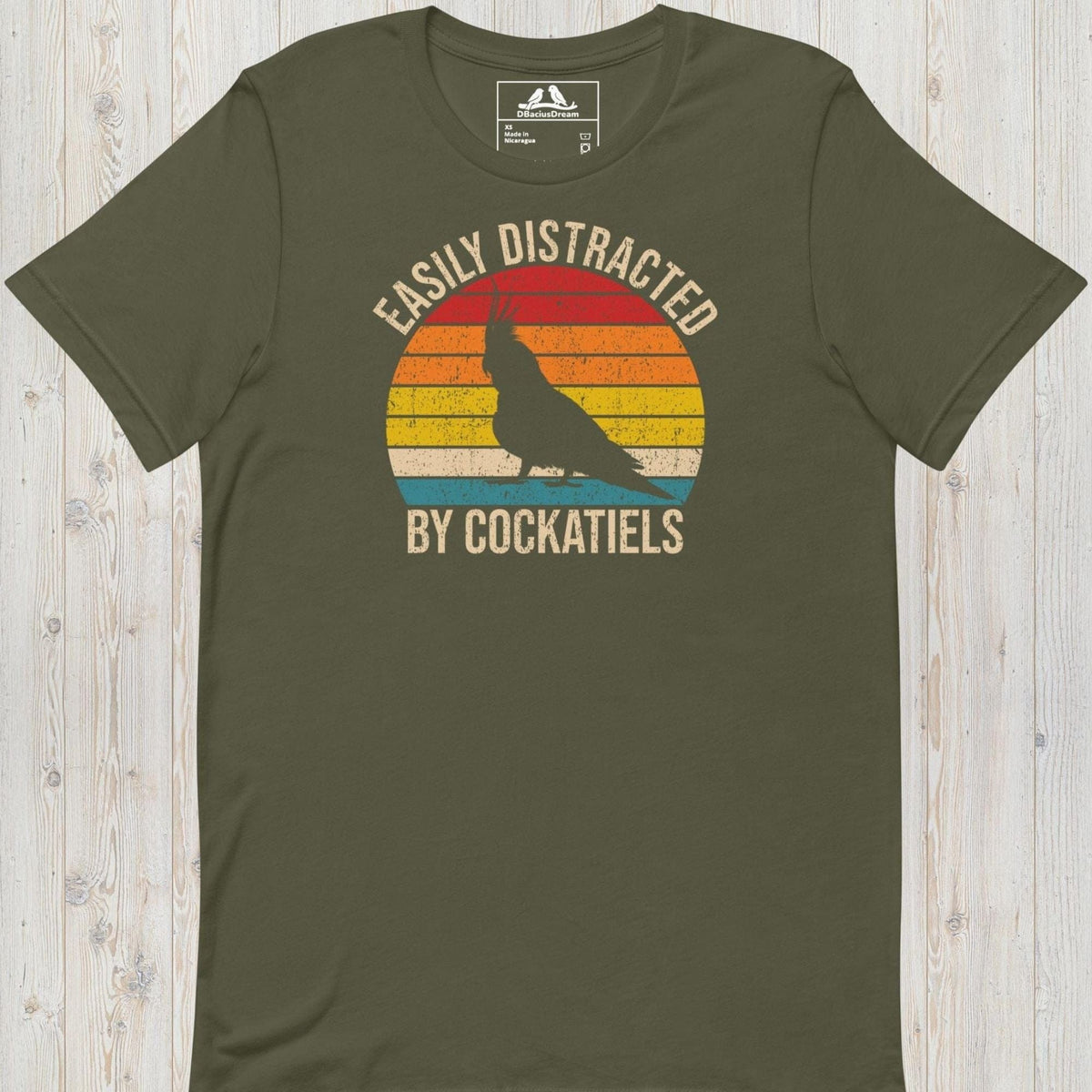 Easily Distracted By Cockatiels Unisex t-shirt