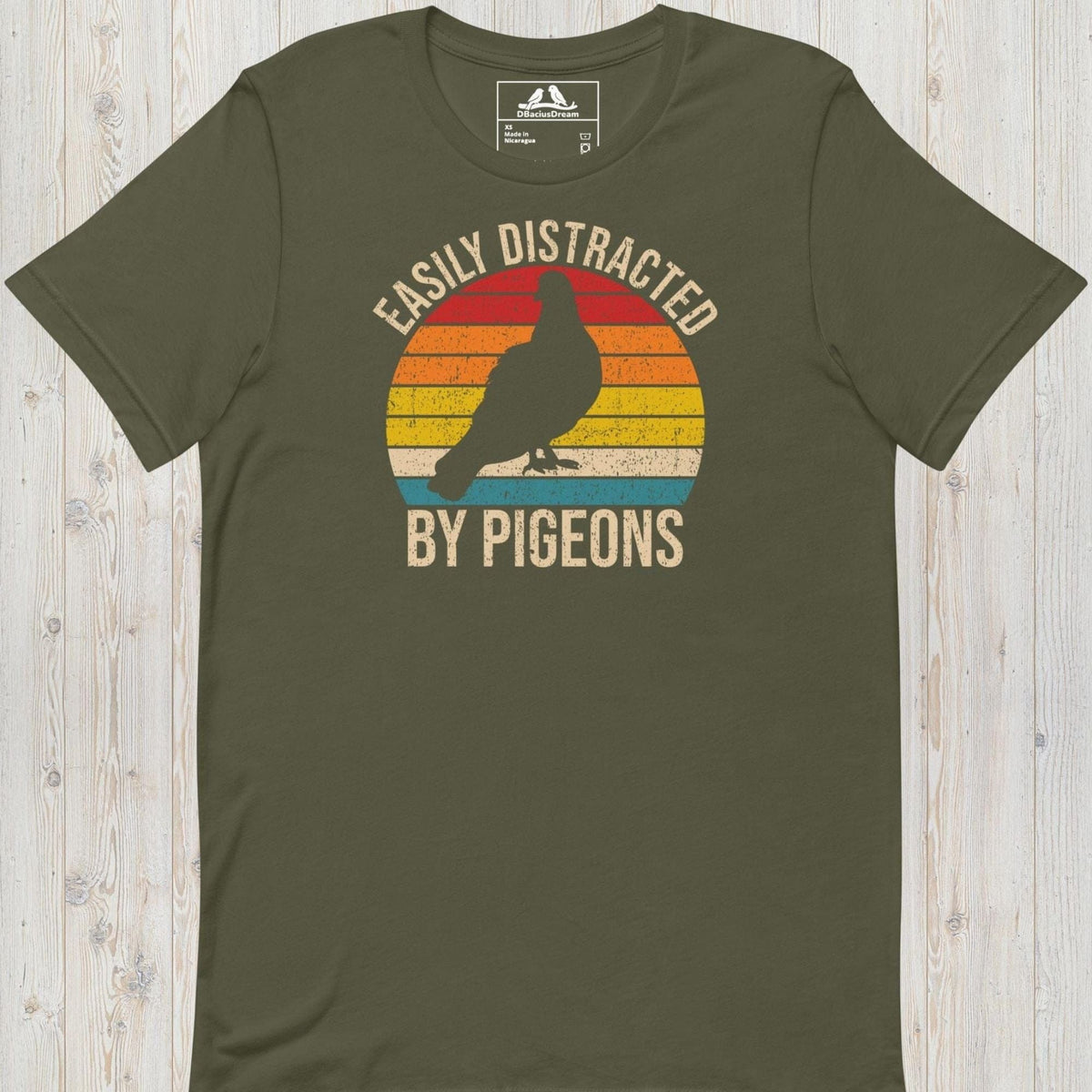 Easily Distracted By Pigeons Unisex t-shirt