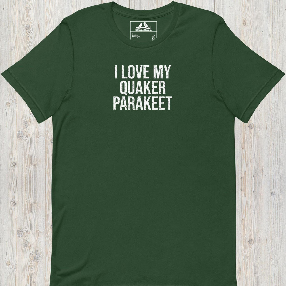 I Love My Quaker Parakeet Unisex t-shirt