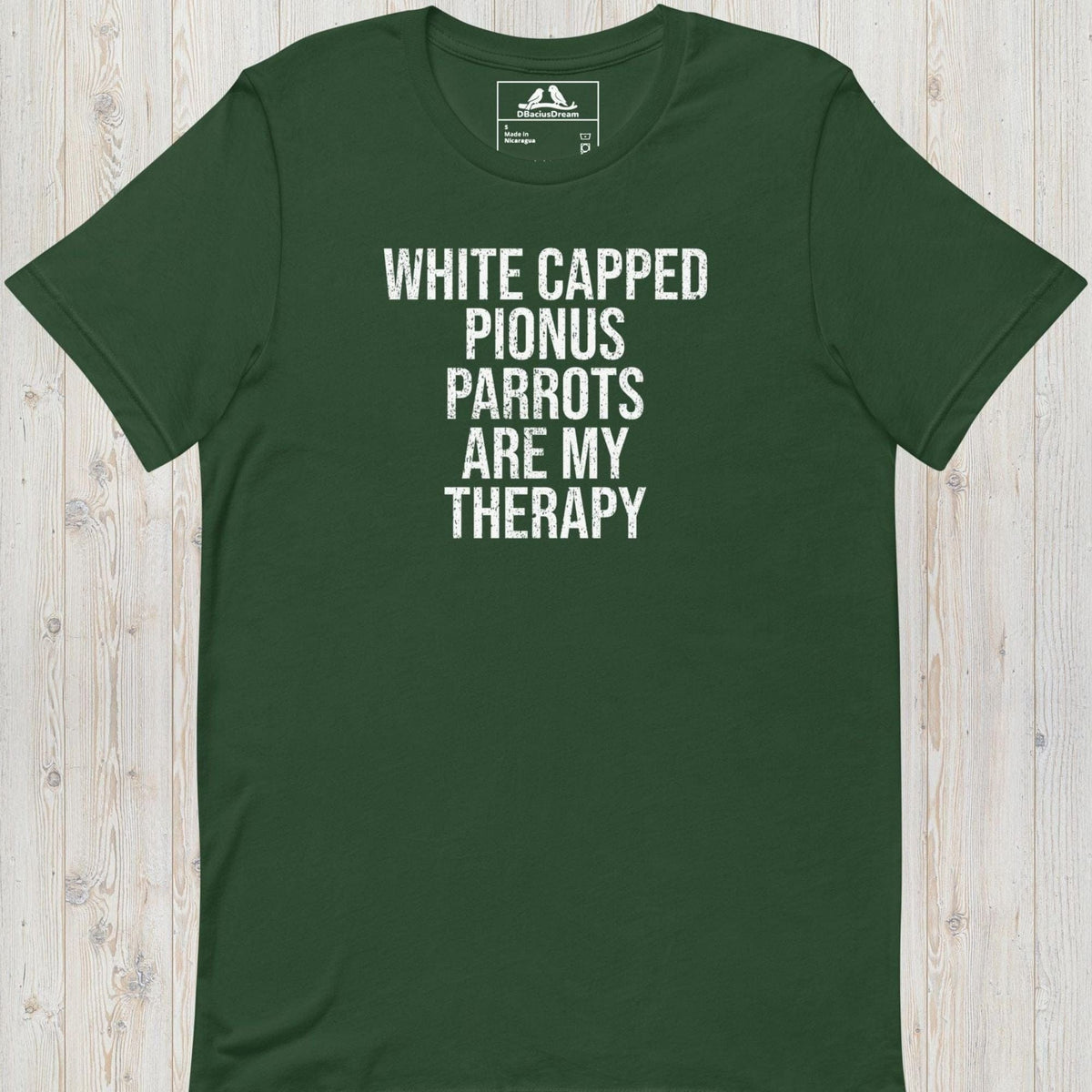 White Capped Pionus Parrots Are My Therapy Unisex t-shirt