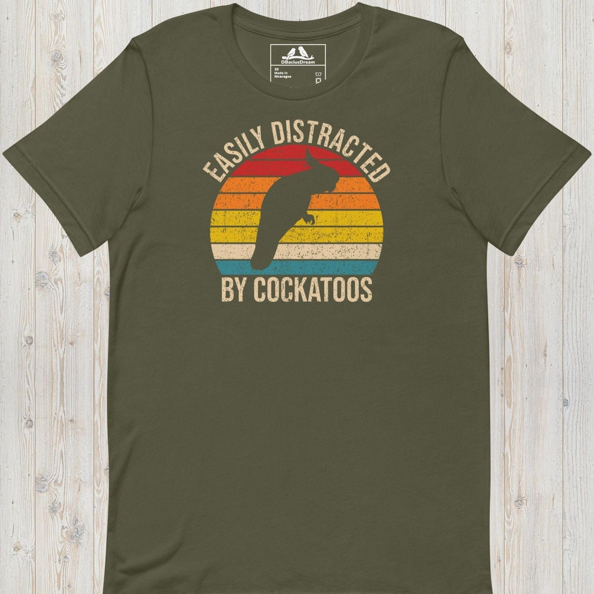 Easily Distracted By Cockatoos Unisex t-shirt