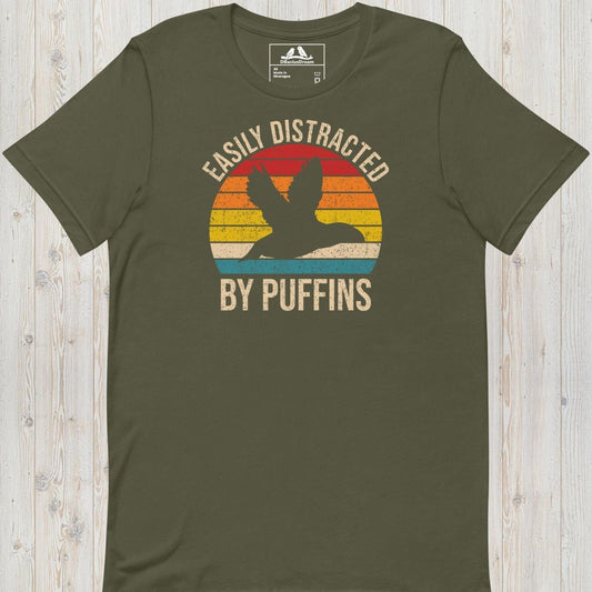 Easily Distracted By Puffins Unisex t-shirt