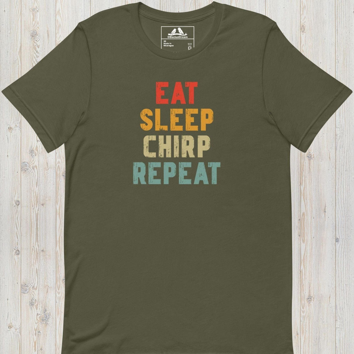 Eat Sleep Chirp Repeat Unisex t-shirt