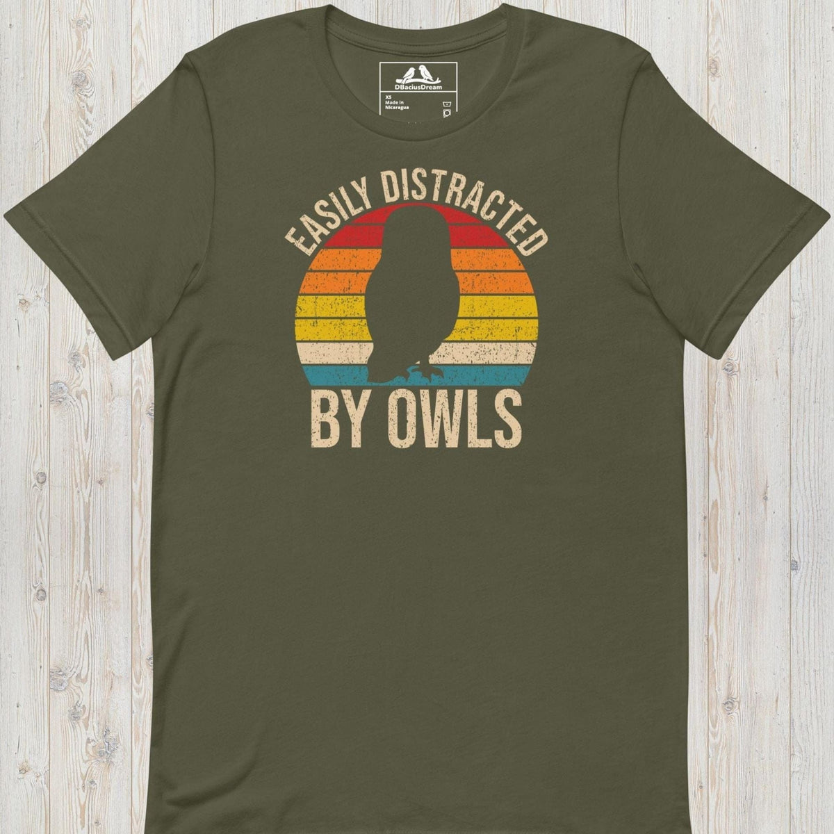 Easily Distracted By Owls Unisex t-shirt
