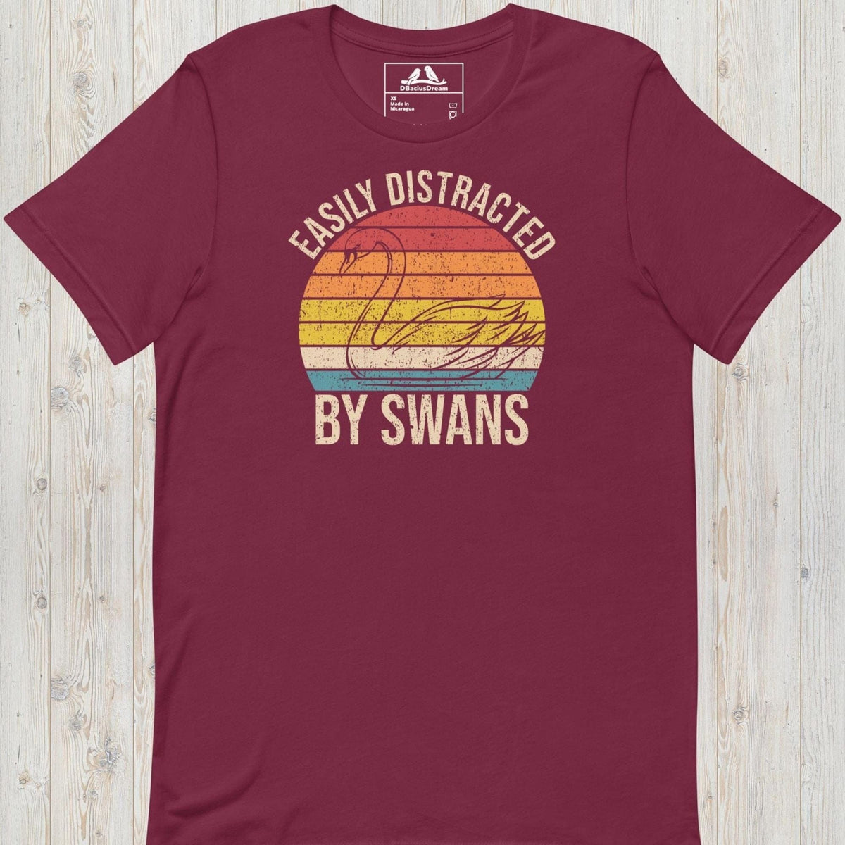 Easily Distracted By Swans Unisex t-shirt