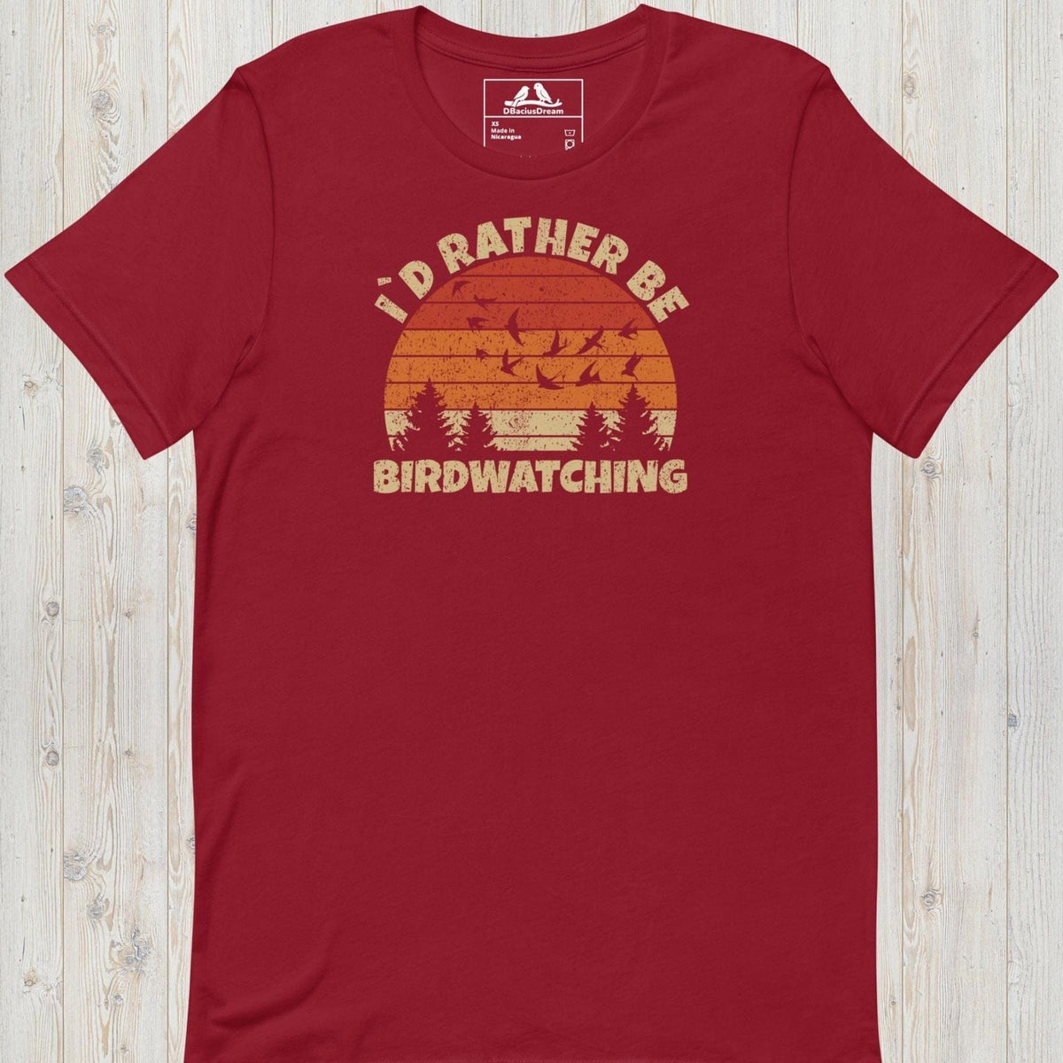 I´d Rather Be Birdwatching Unisex t-shirt