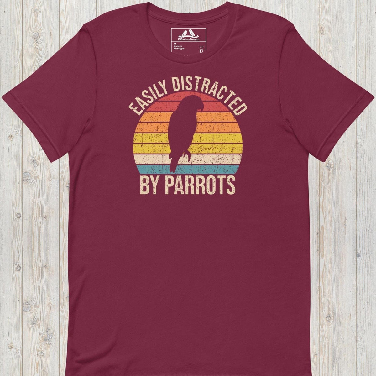 Easily Distracted By Parrots Unisex t-shirt