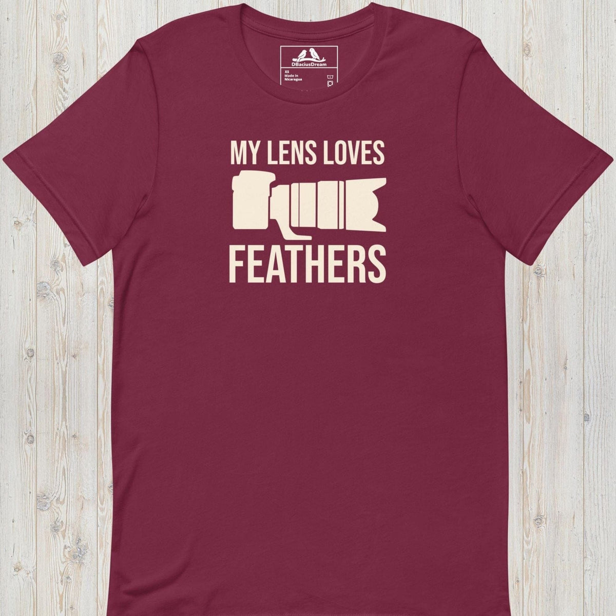 My Lens Loves Feathers Unisex t-shirt