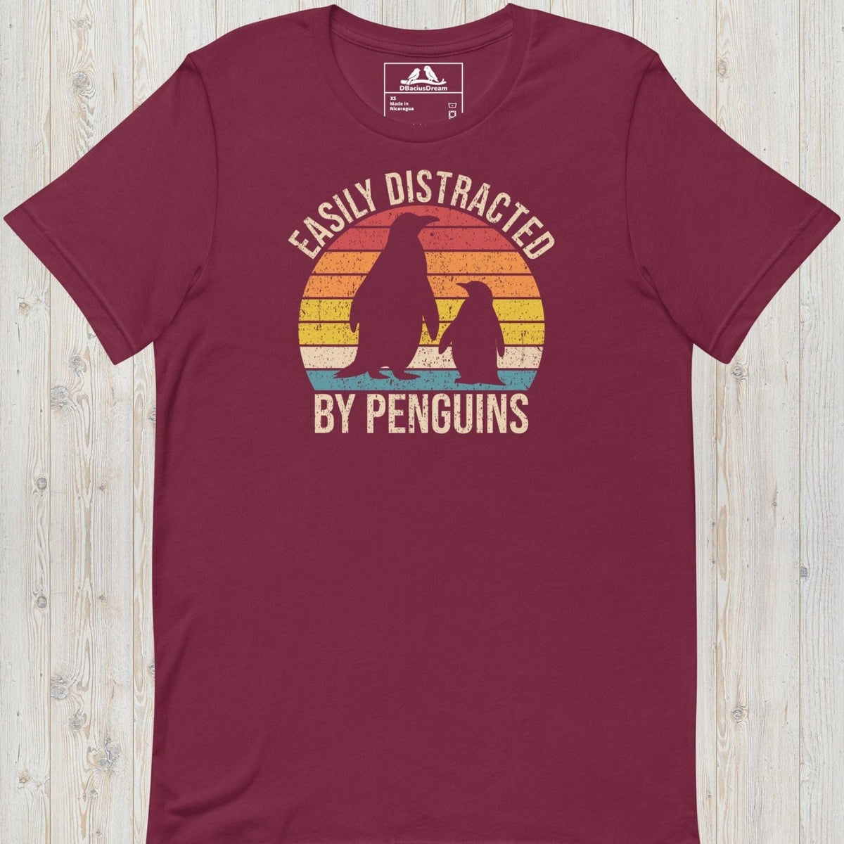Easily Distracted By Penguins Unisex t-shirt