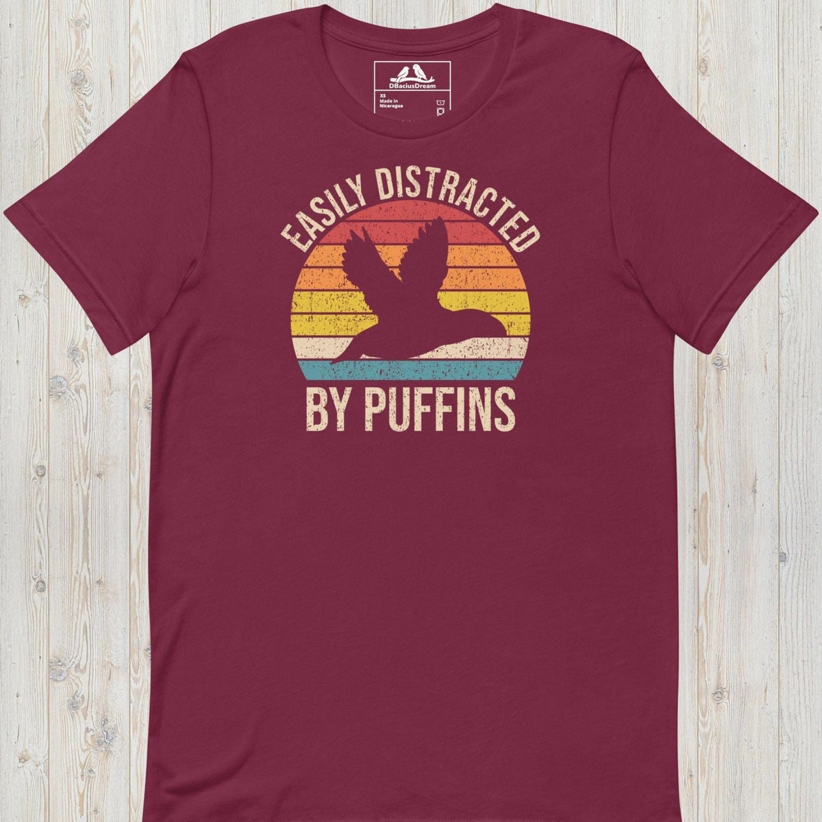 Easily Distracted By Puffins Unisex t-shirt