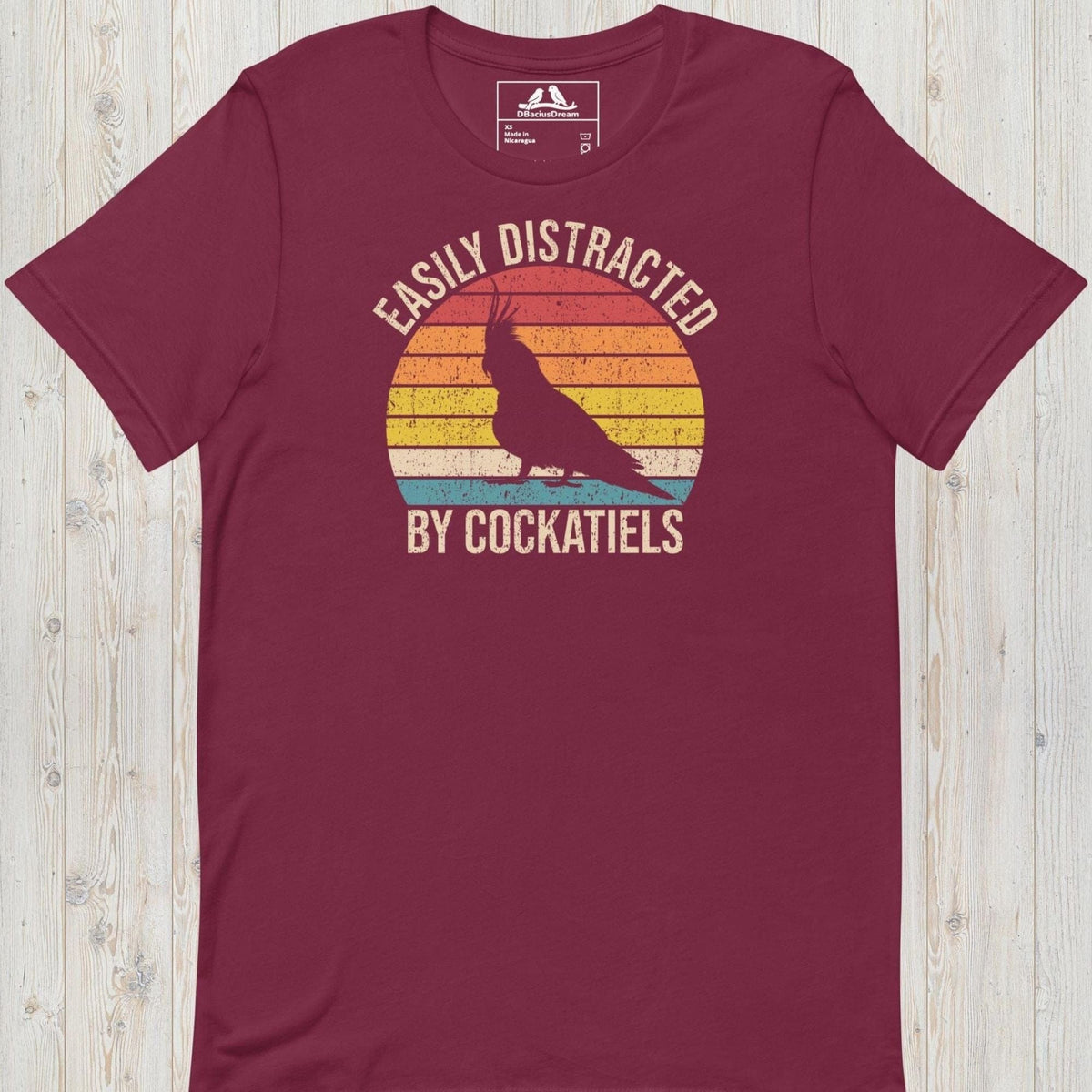 Easily Distracted By Cockatiels Unisex t-shirt